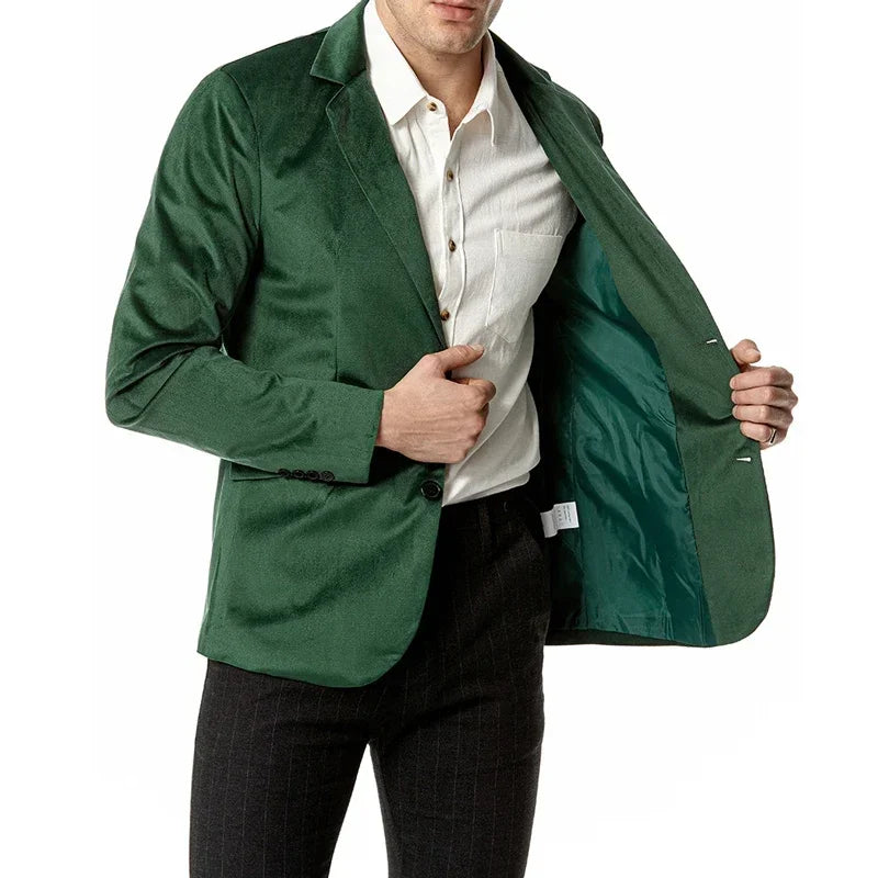 Blazer Velours Vert