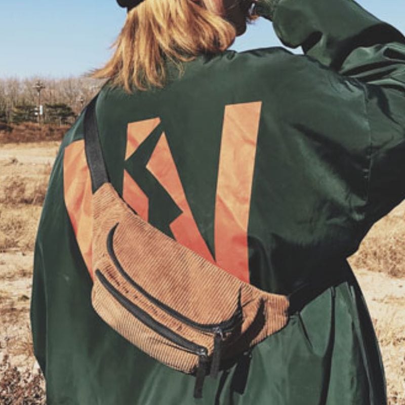 Sac Banane Velours Cotele