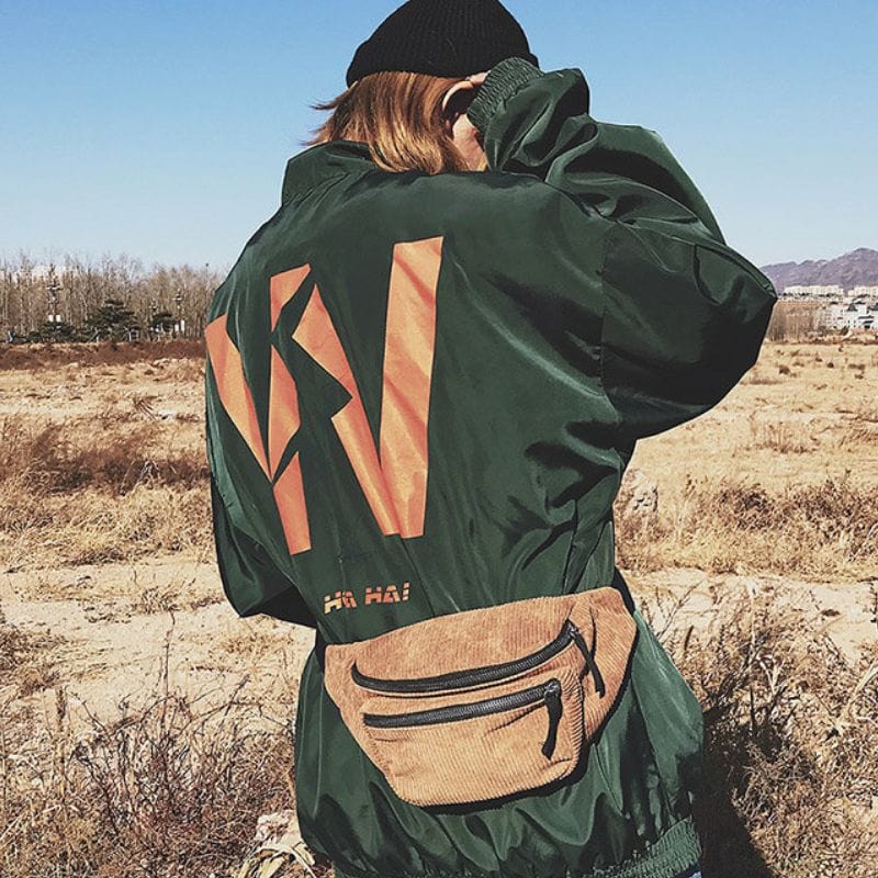 Sac Banane Velours Cotele