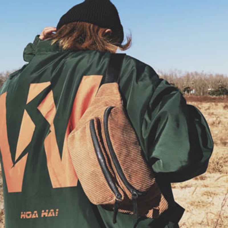 Sac Banane Velours Cotele