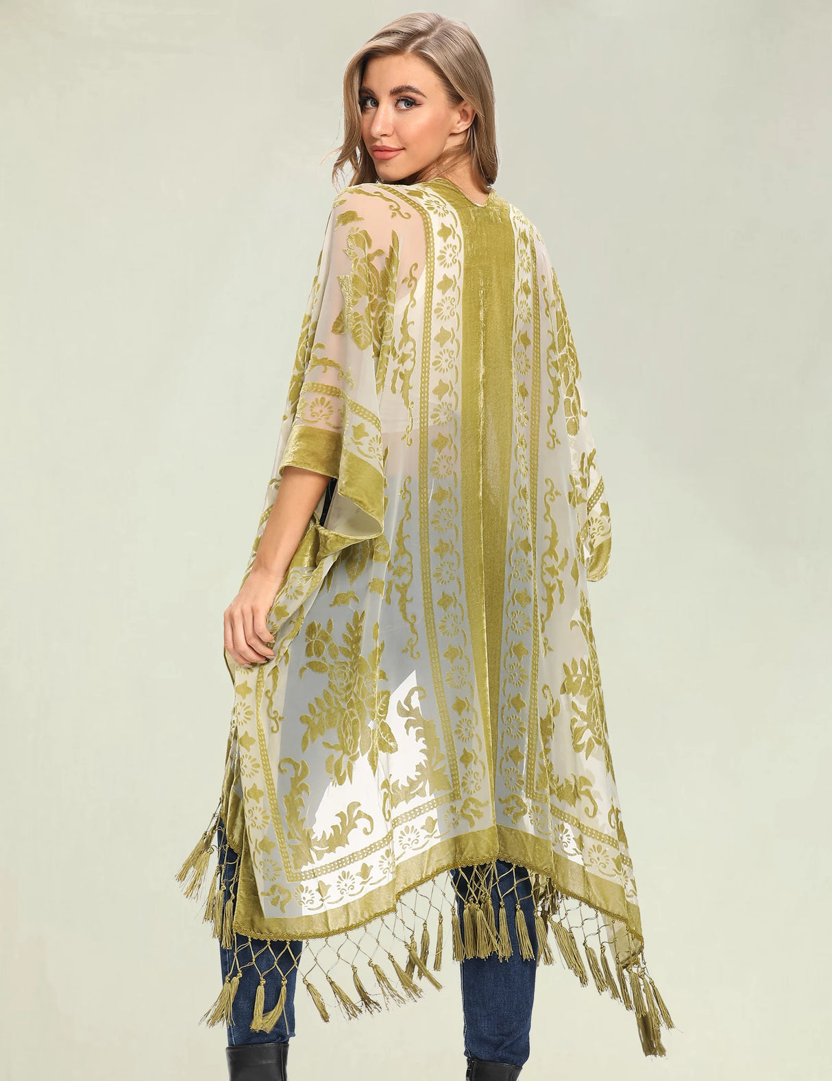 Kimono Velours Brodé