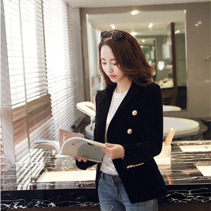 Veste Blazer Femme Velours