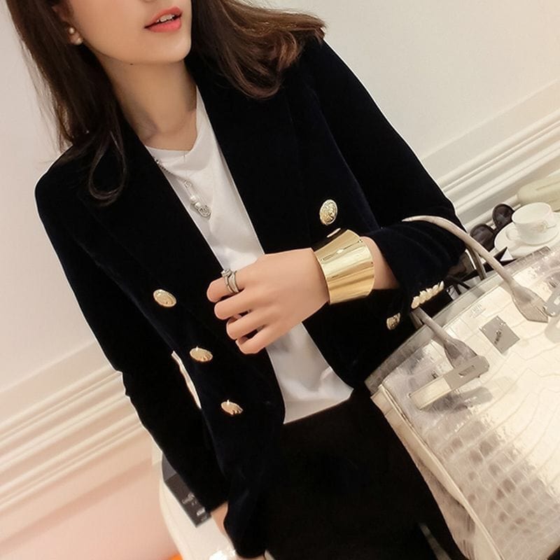 Veste Blazer Femme Velours