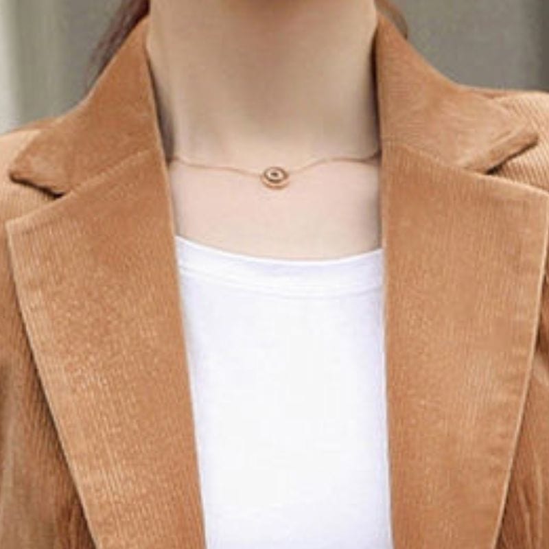 Veste Blazer Velour Cotelé Femme