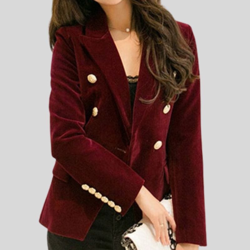 Veste Blazer Velours Femme