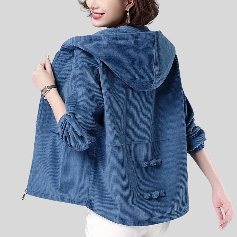 Veste Bleu Velours Femme