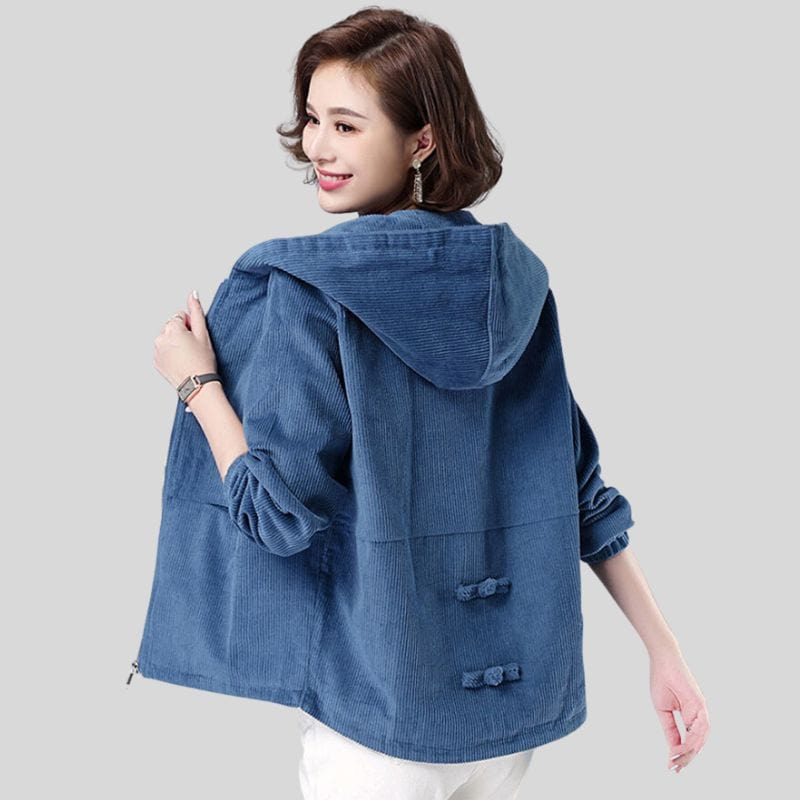 Veste Bleu Velours Femme