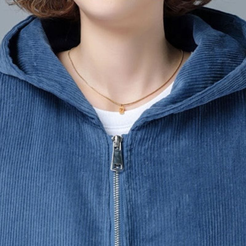 Veste Bleu Velours Femme