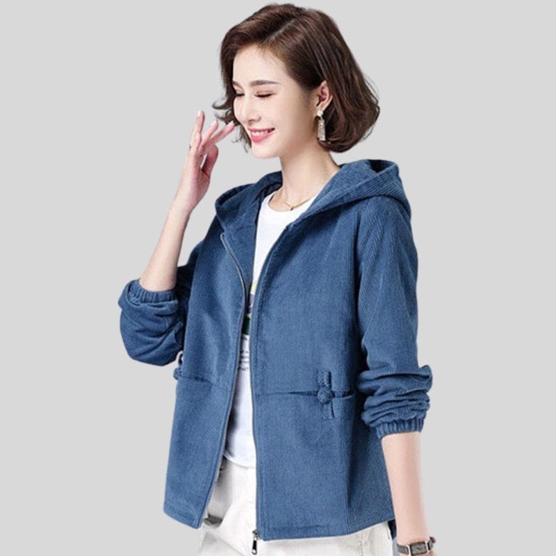 Veste Bleu Velours Femme