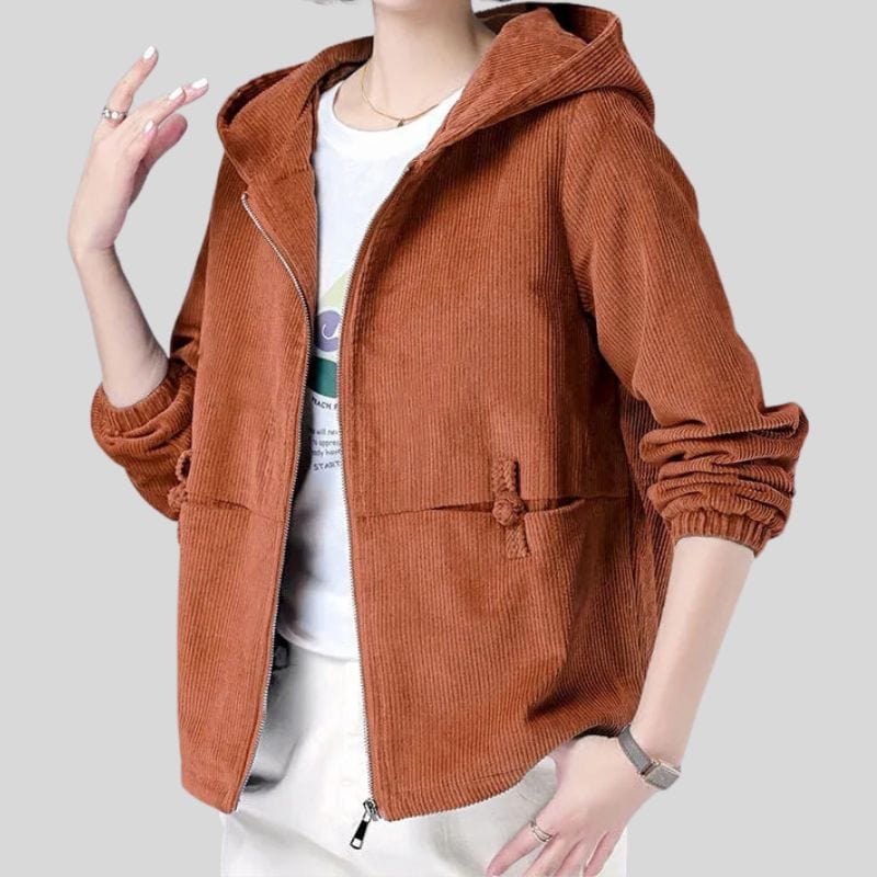 Veste Capuche Velours Femme