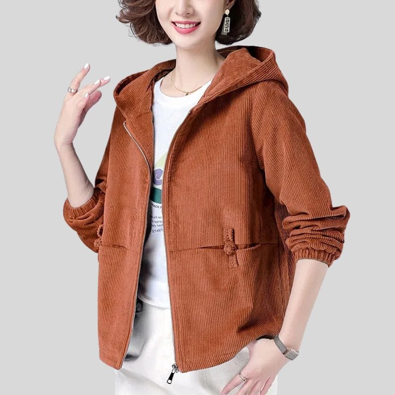 Veste Capuche Velours Femme