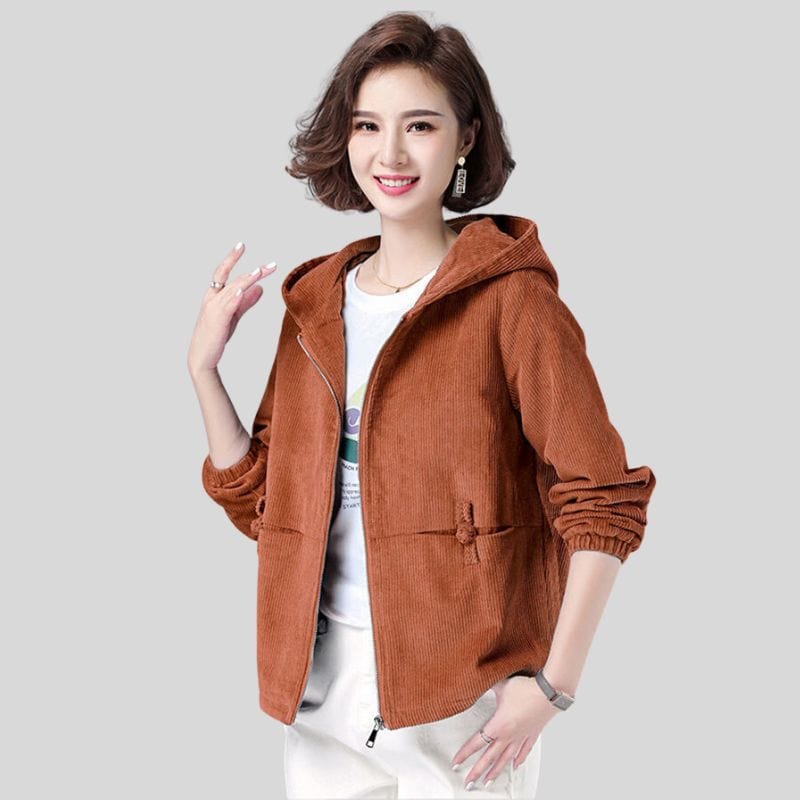 Veste Capuche Velours Femme