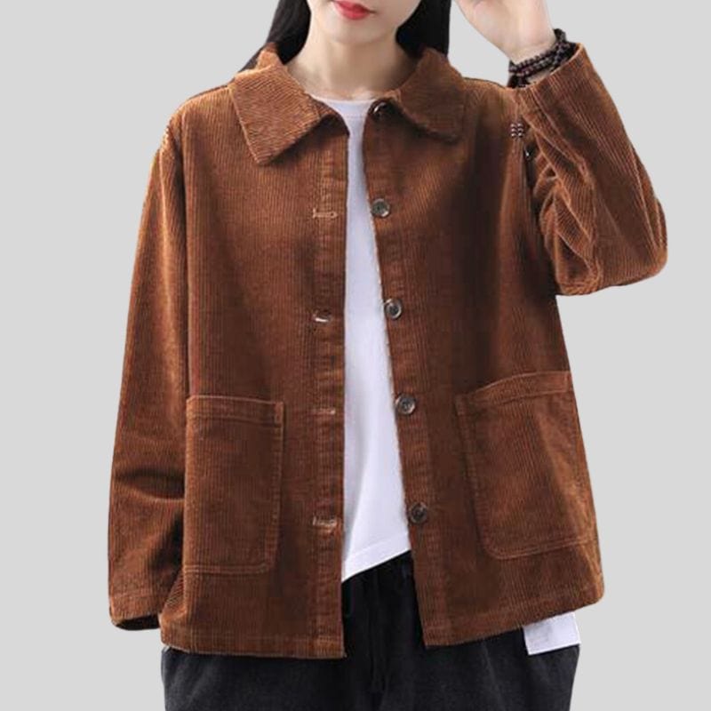 Veste Chemise Velours Cotelé Femme