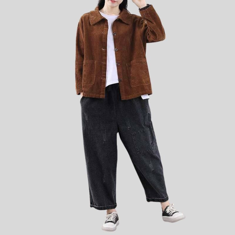 Veste Chemise Velours Cotelé Femme