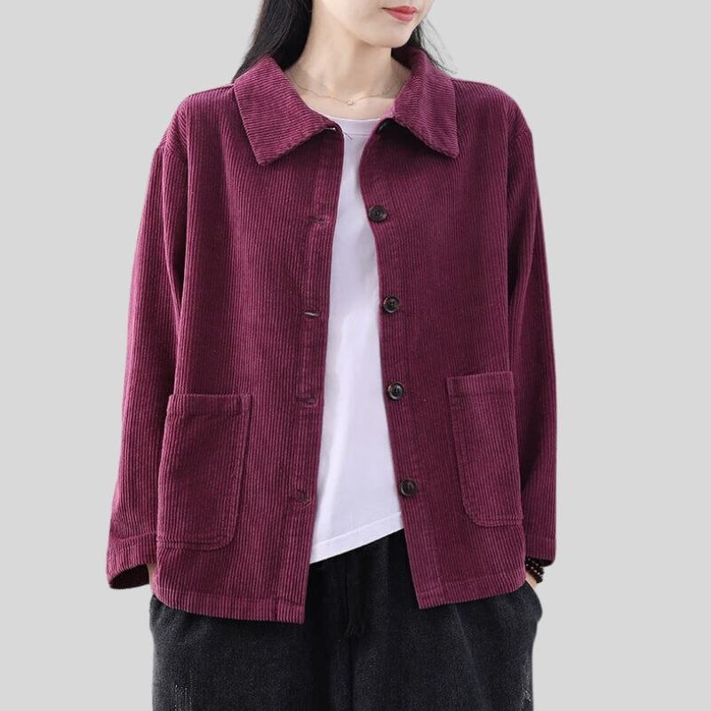 Veste Chemise Velours Femme