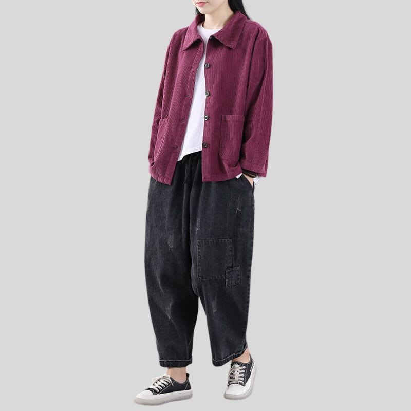 Veste Chemise Velours Femme