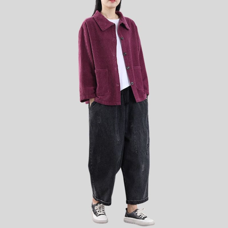 Veste Chemise Velours Femme