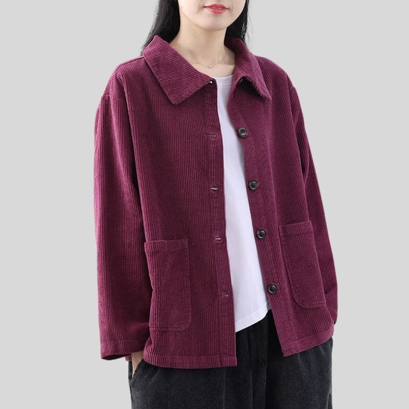 Veste Chemise Velours Femme