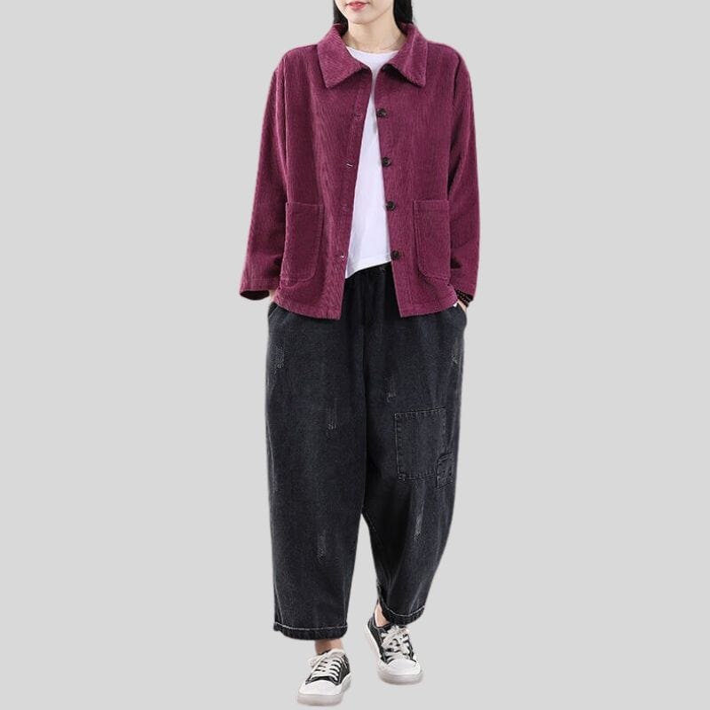 Veste Chemise Velours Femme