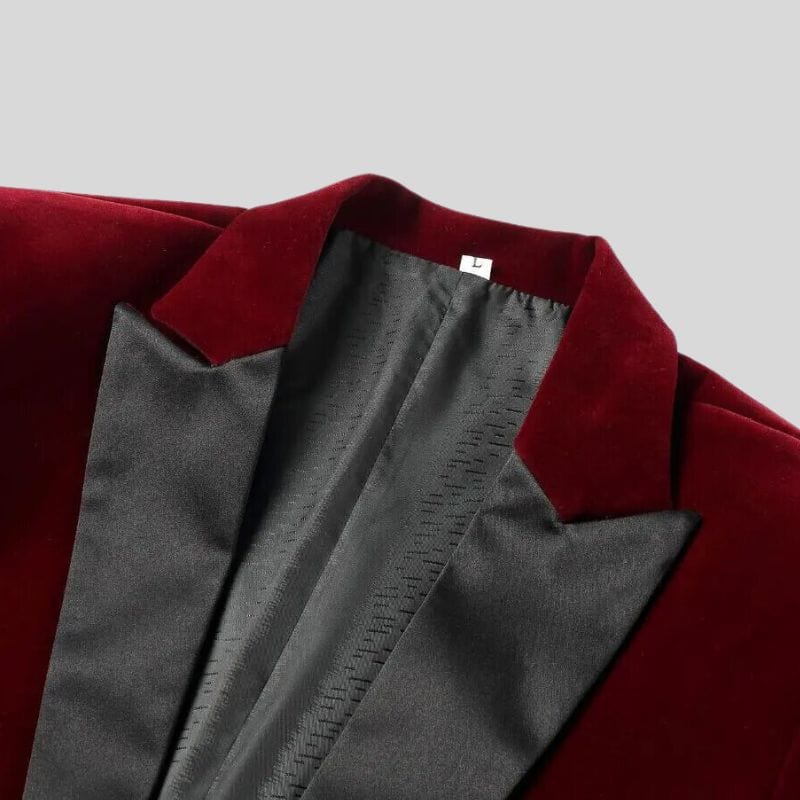Veste Costume Homme Velour