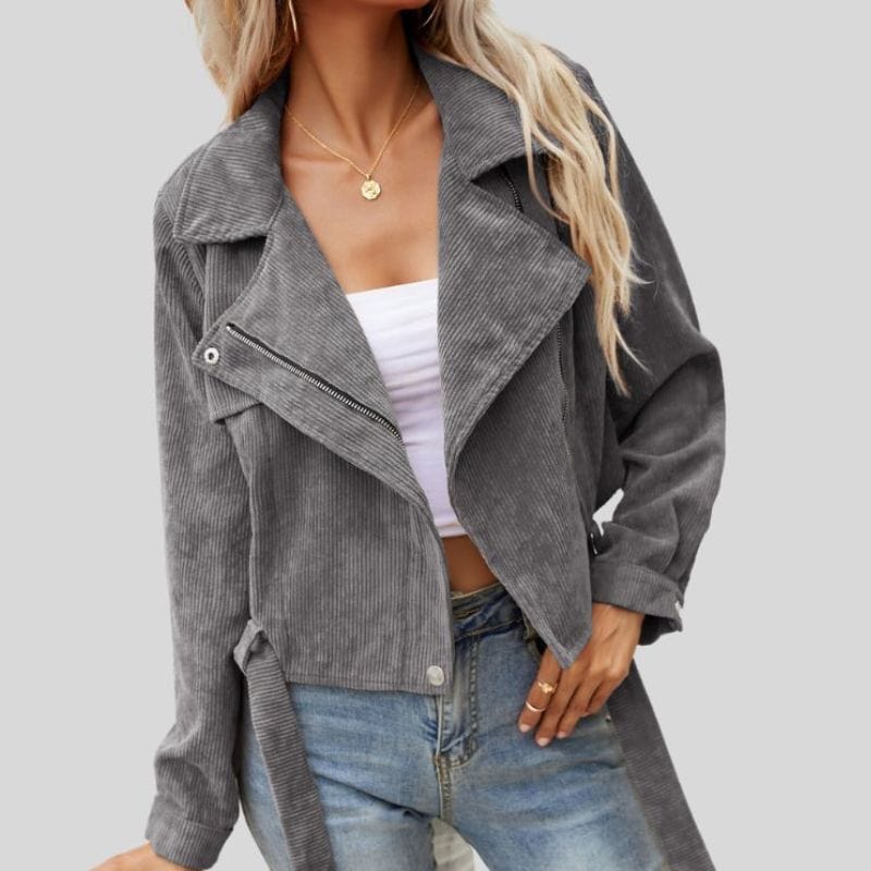 Veste Courte Velours Femme