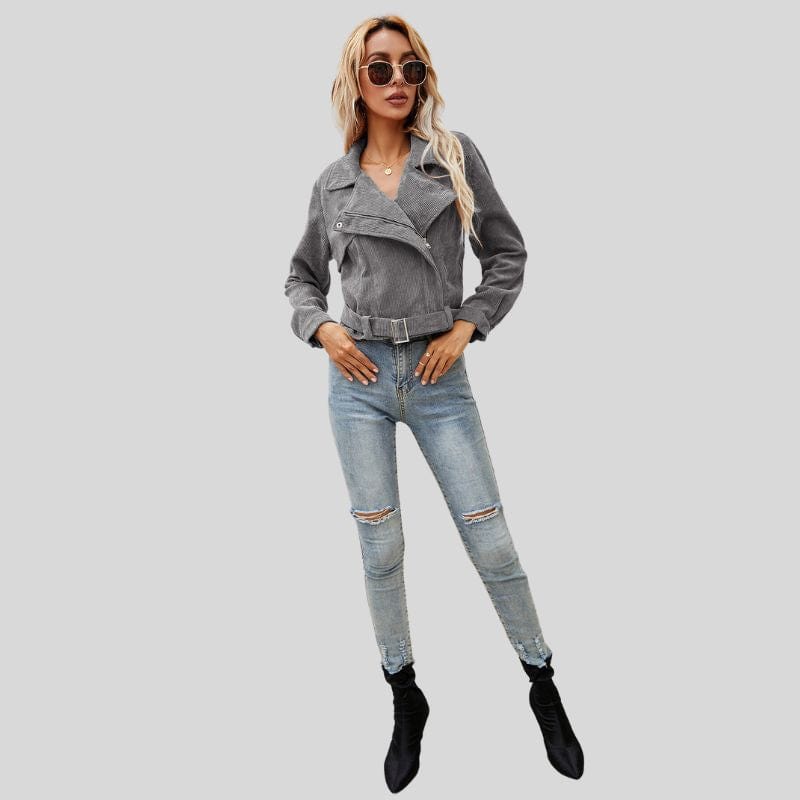 Veste Courte Velours Femme