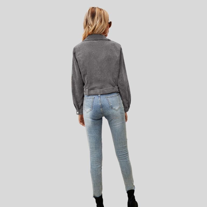 Veste Courte Velours Femme