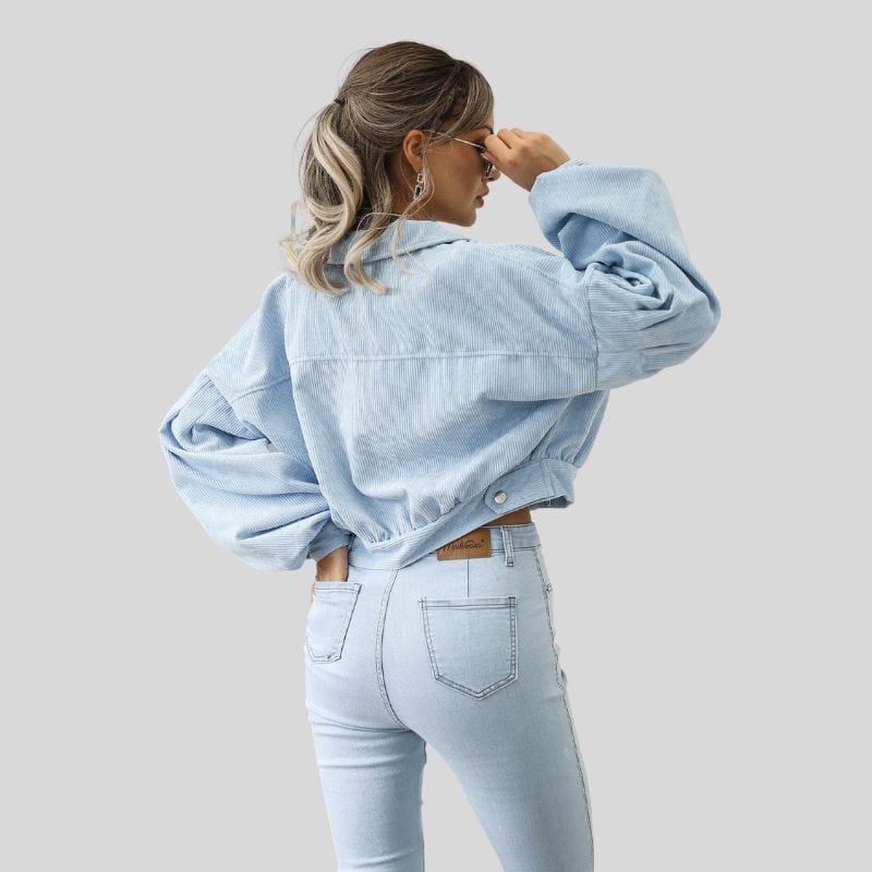 Veste Femme Velours Bleu