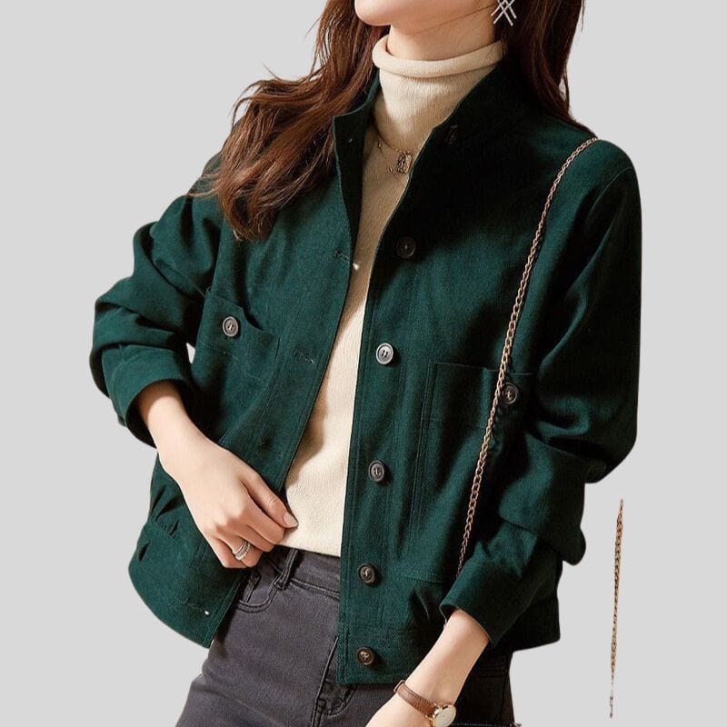 Veste Femme Velours Vert