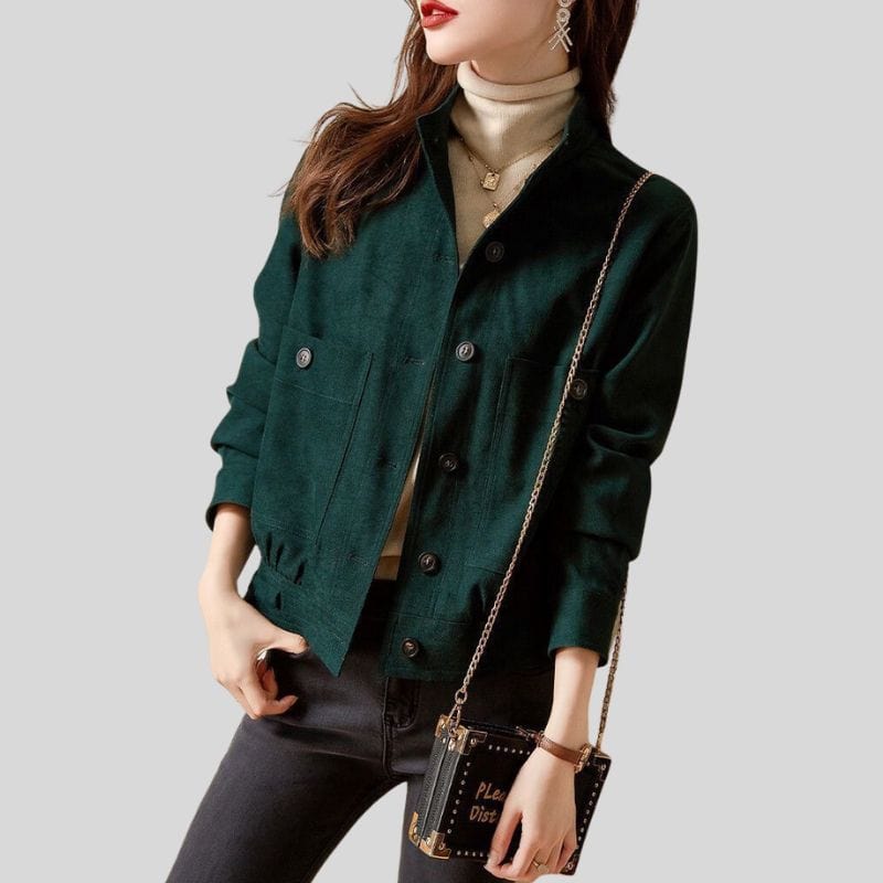 Veste Femme Velours Vert