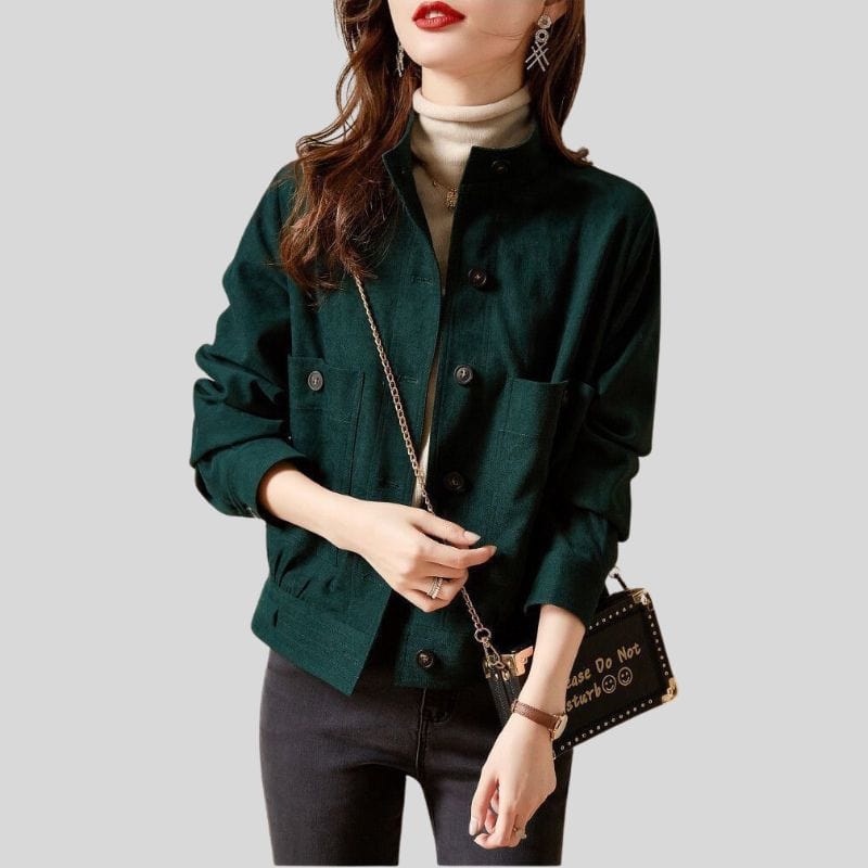 Veste Femme Velours Vert