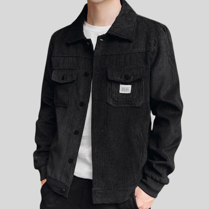 Veste Homme Velours Cotelé Noir
