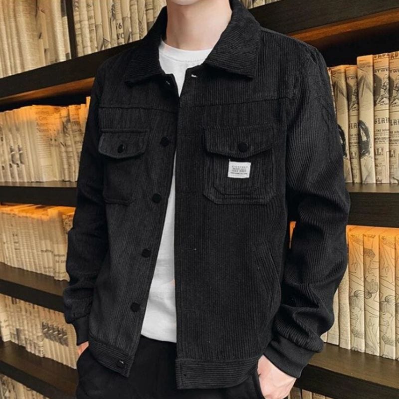 Veste Homme Velours Cotelé Noir