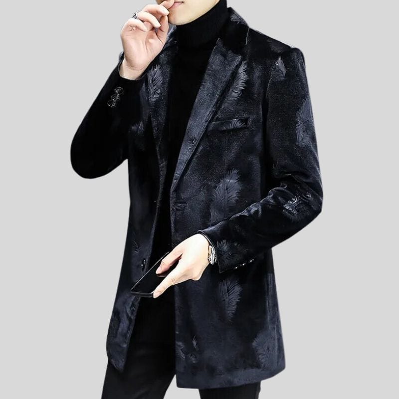 Veste Homme Velours Noir