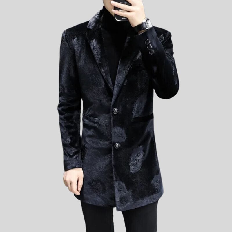 Veste Homme Velours Noir