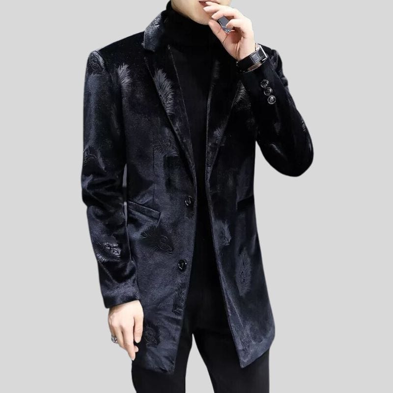 Veste Homme Velours Noir