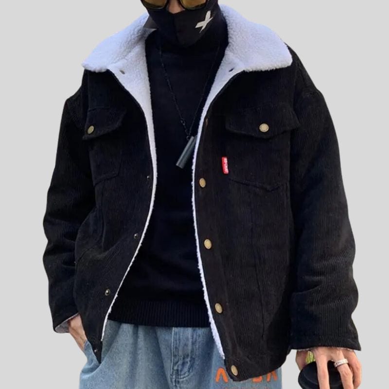 Veste Homme en Velours Noir