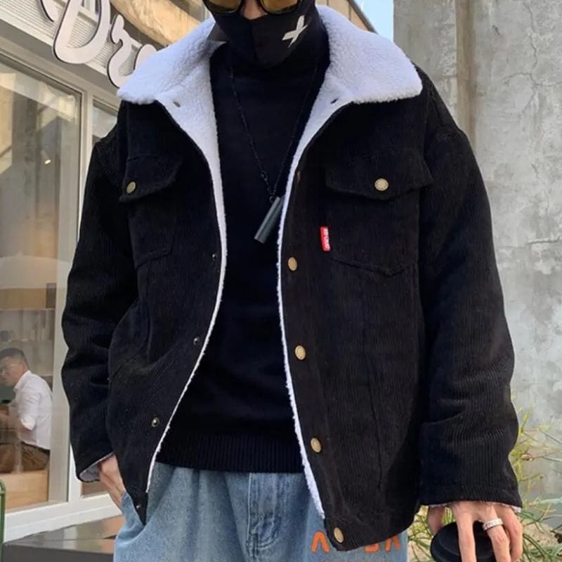 Veste Homme en Velours Noir