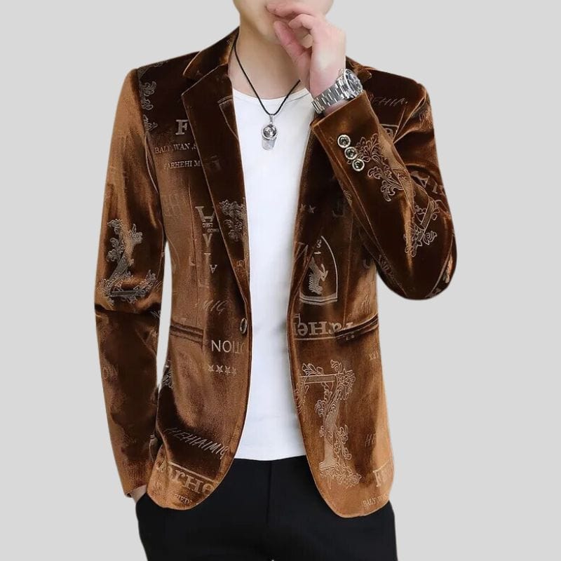Veste Marron Velours Homme