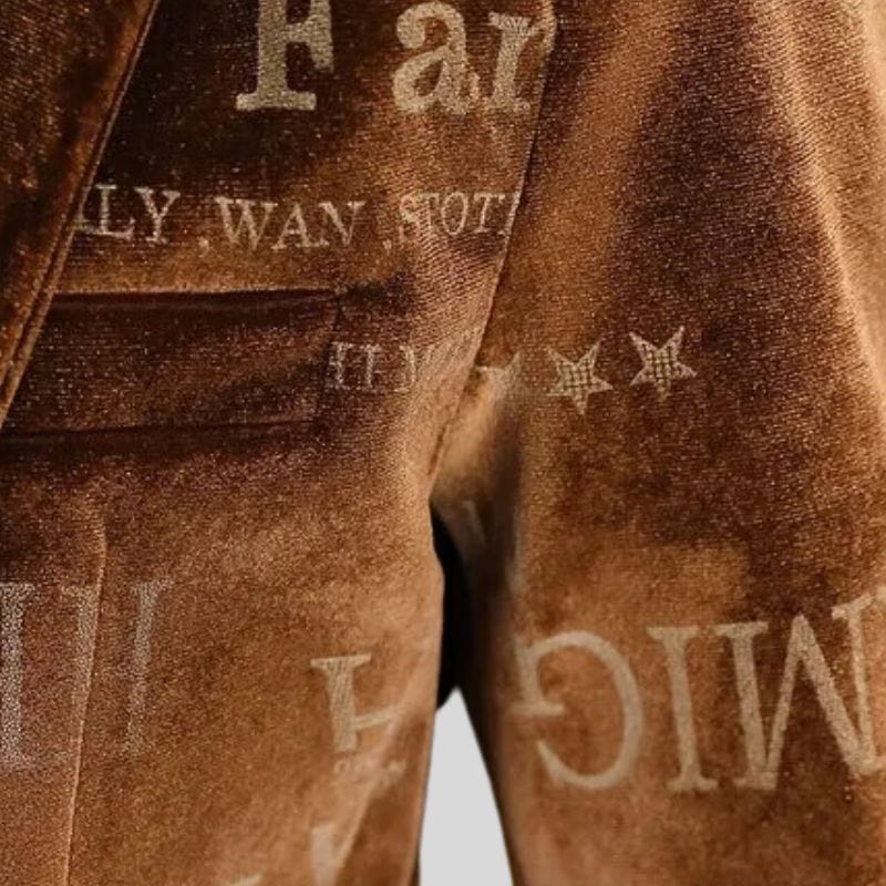 Veste Marron Velours Homme