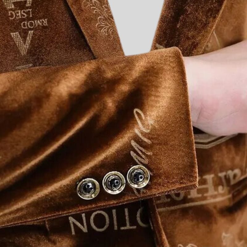 Veste Marron Velours Homme
