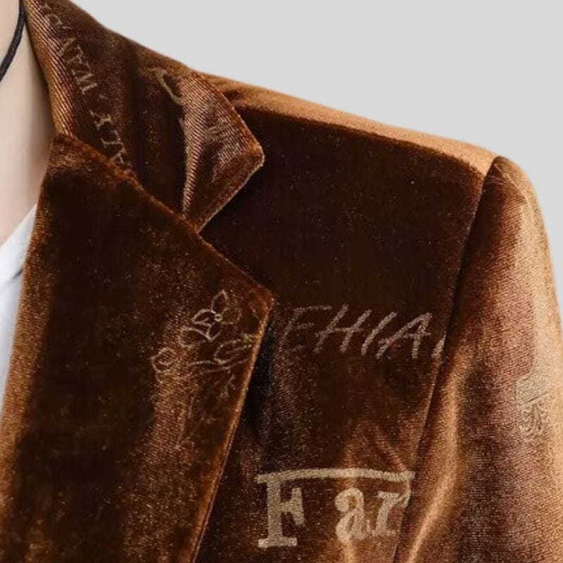 Veste Marron Velours Homme