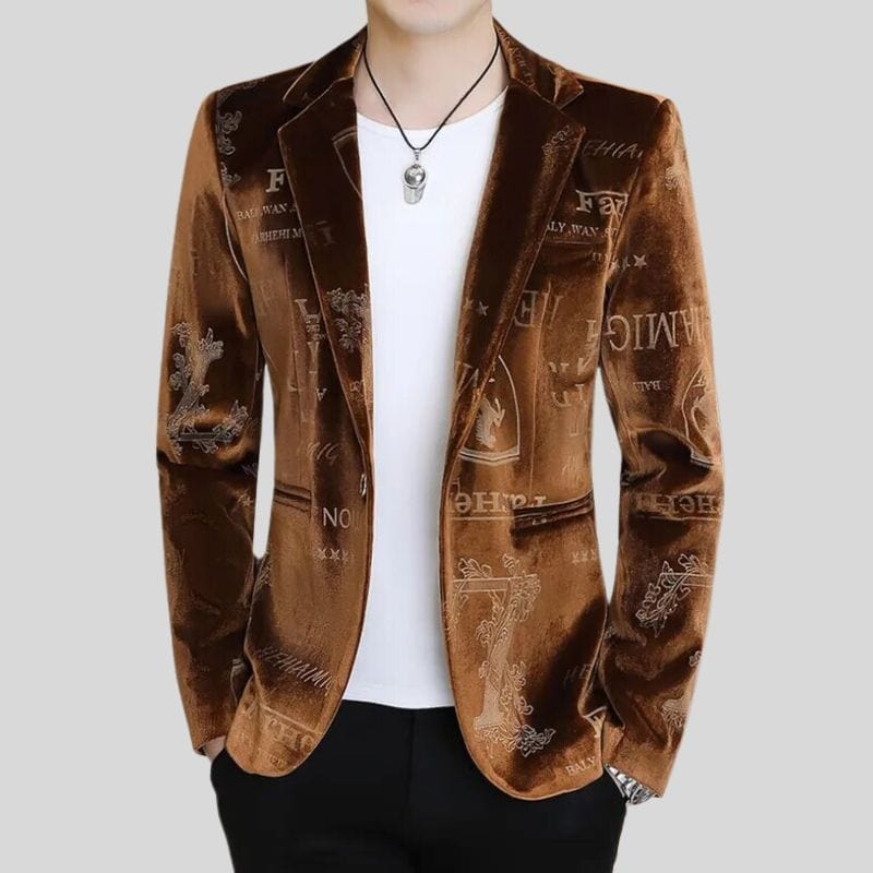 Veste Marron Velours Homme