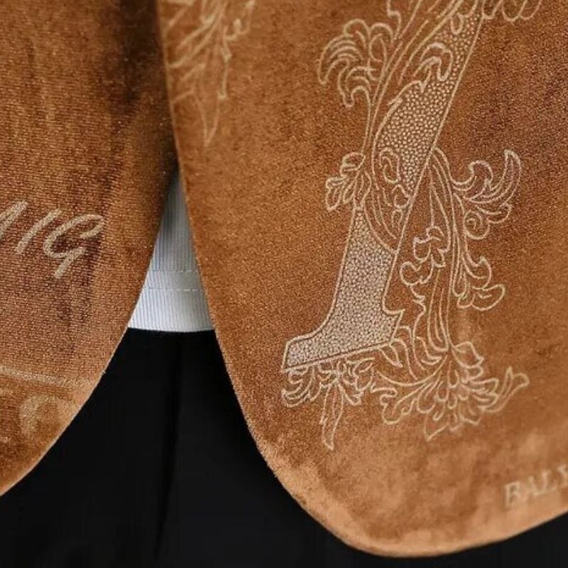 Veste Marron Velours Homme