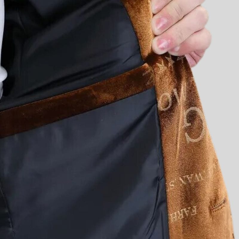 Veste Marron Velours Homme