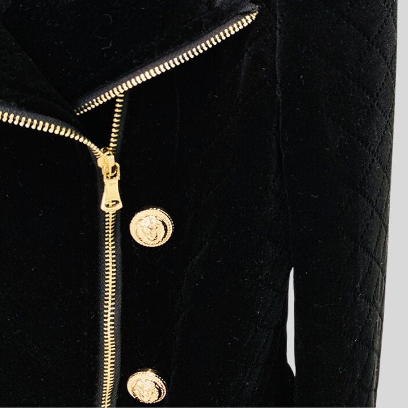 Veste Matelassée Velours Femme