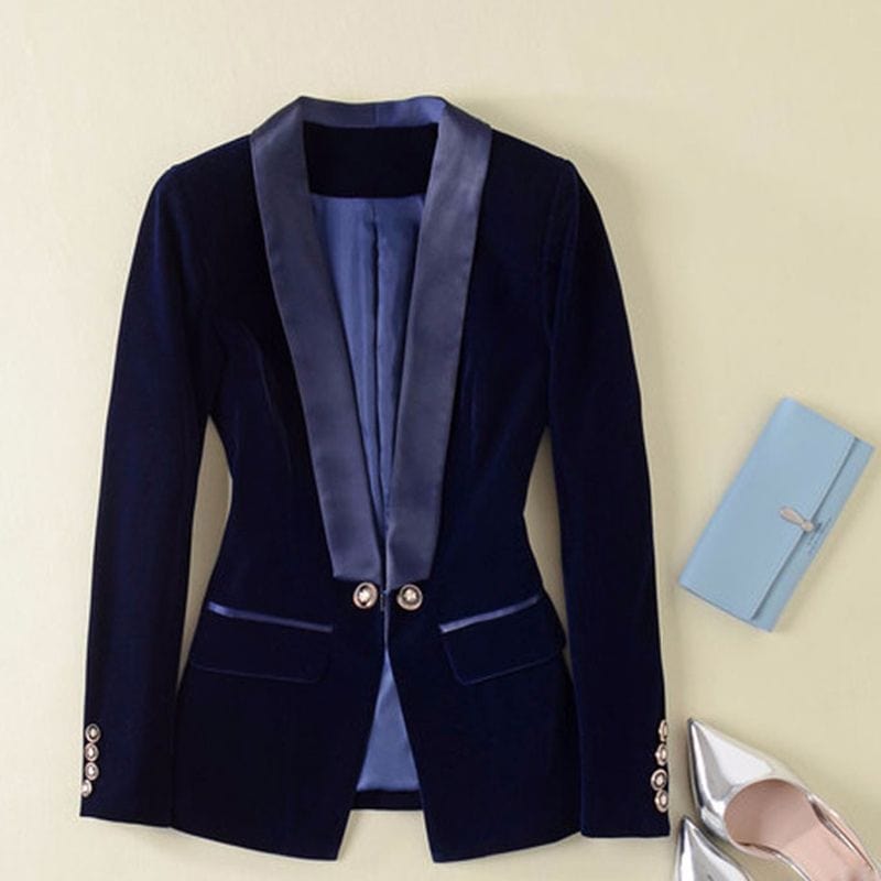 Veste Tailleur Femme Velours