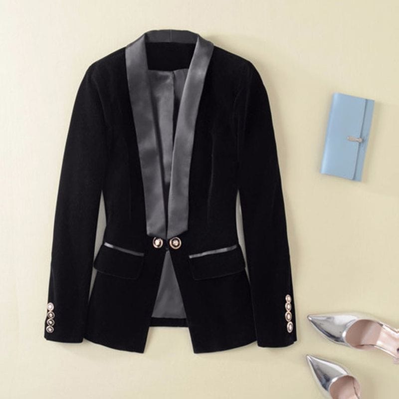 Veste Tailleur Velours Femme