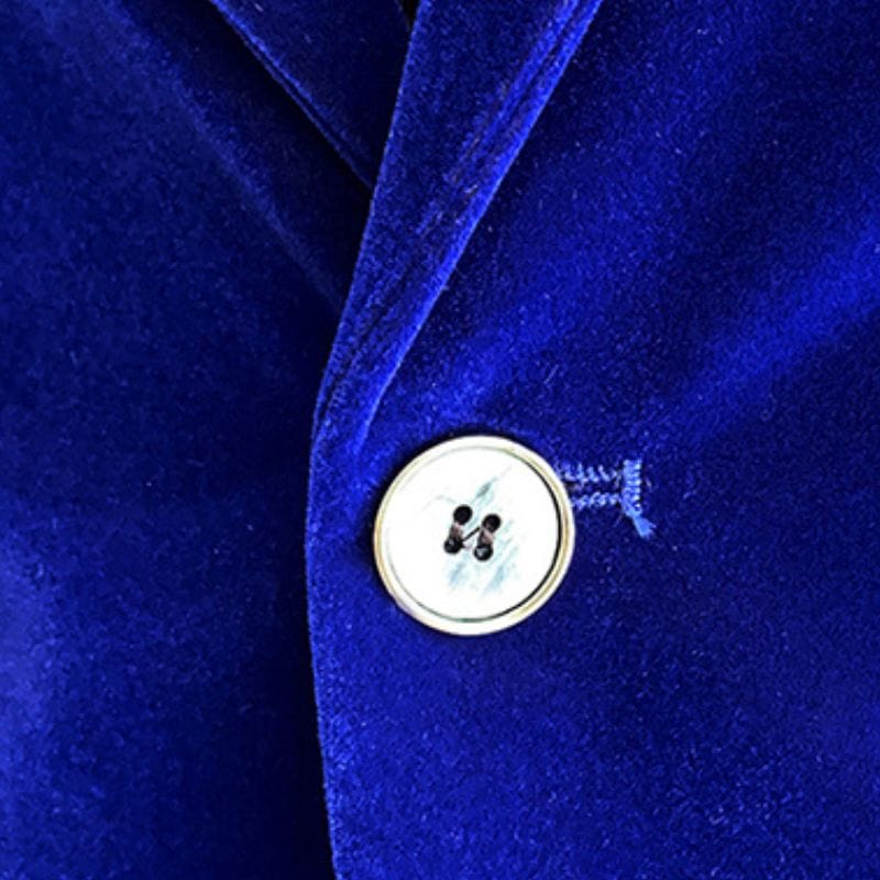 Veste Velour Bleu Homme