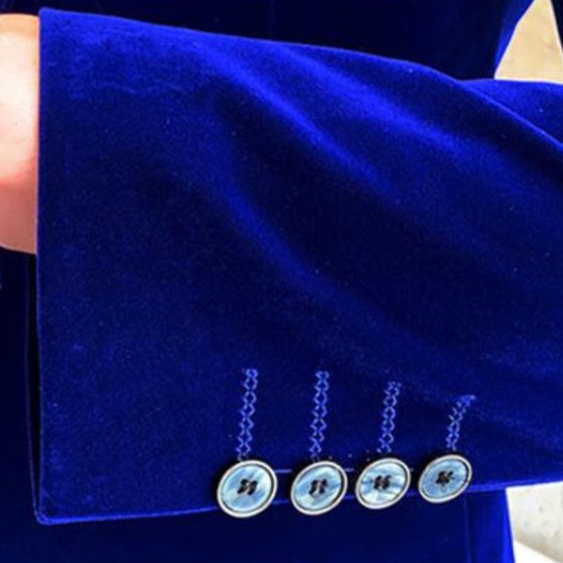 Veste Velour Bleu Homme